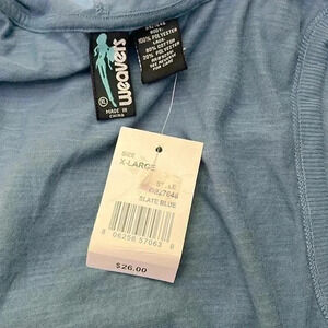 🆕 Weavers Slate Blue Sleeveless Hooded Vest Size XL